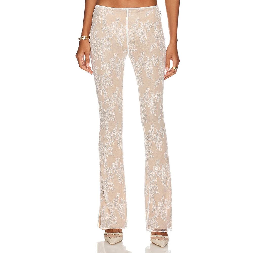 LOBA Carmen Flare Pants Lace Overlay High Waist Boho Festival Sexy Bridal SM